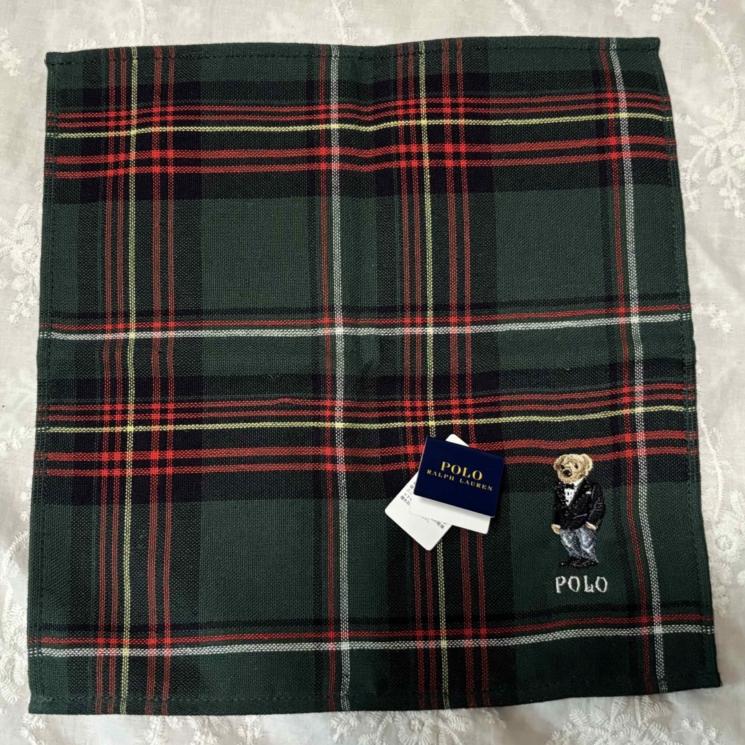 POLO RALPH LAUREN(ポロラルフローレン)の【新品】POLO RALPH LAUREN ベア タオルハンカチ×ハンカチセット メンズのファッション小物(ハンカチ/ポケットチーフ)の商品写真