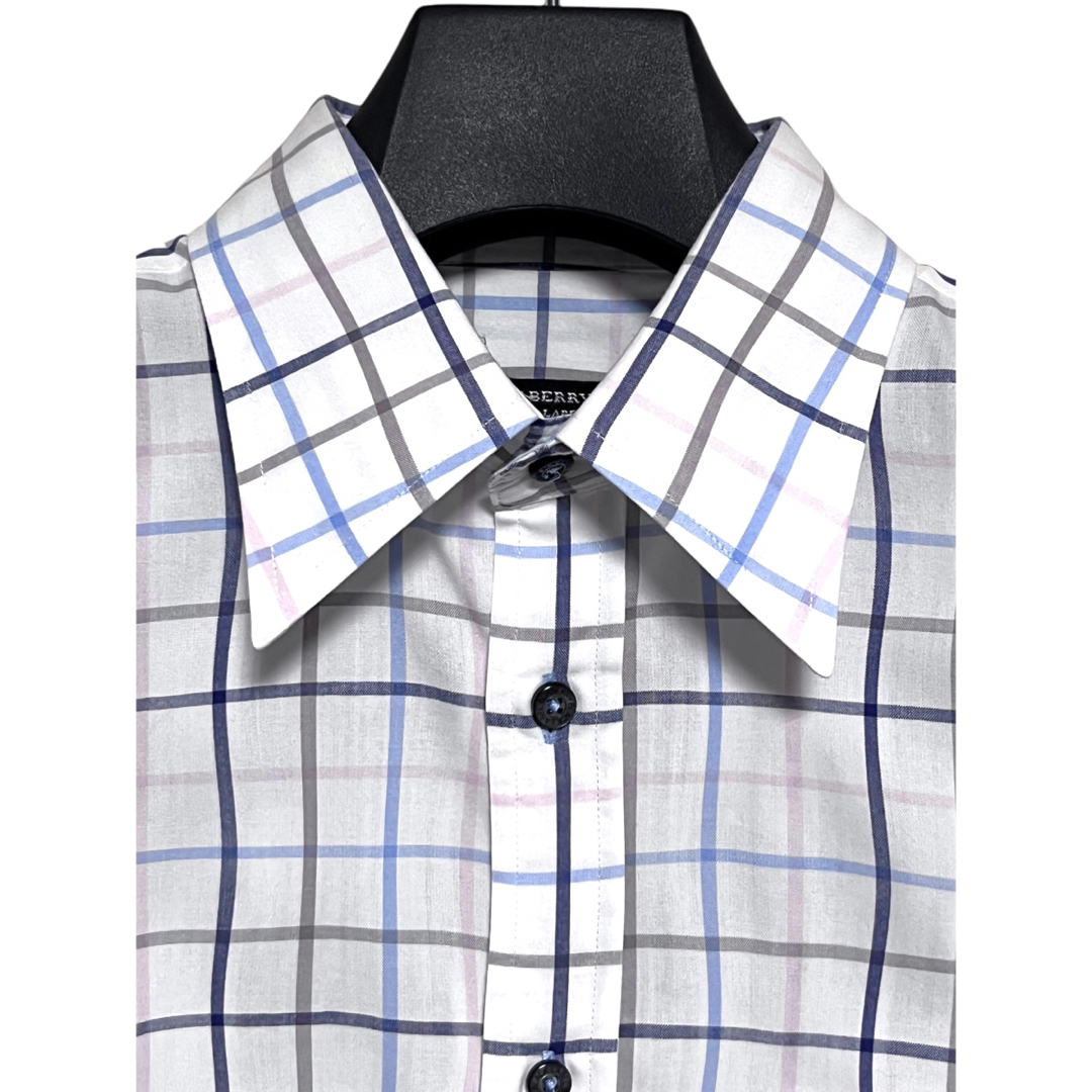 BURBERRY BLACK LABEL(バーバリーブラックレーベル)の匿名発送　美品　バーバリーブラックレーベル　チェックデザインシャツ　サイズ2 メンズのトップス(シャツ)の商品写真