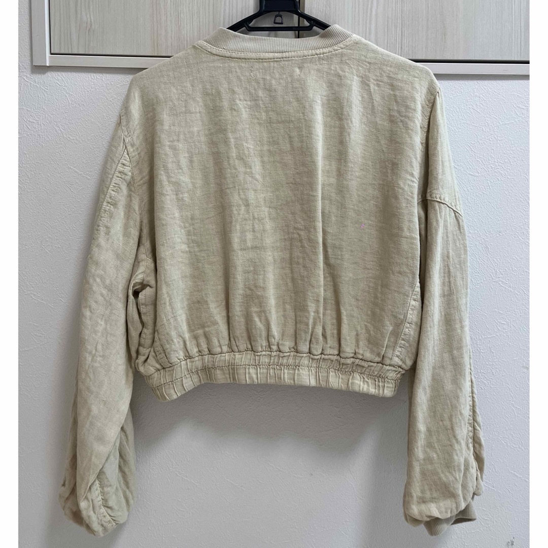 ZARA(ザラ)の新品未使用 タグ付 ZARA  LINEN BOMBER JACKET レディースのジャケット/アウター(その他)の商品写真