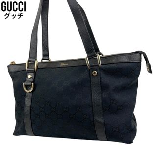 グッチ(Gucci)の美品　GUCCI グッチ トートバッグ　アビー GG キャンバス　レザー　手提げ(トートバッグ)