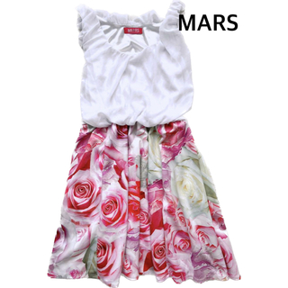 【MARS】薔薇柄 ワンピース ドレス スカート マーズ