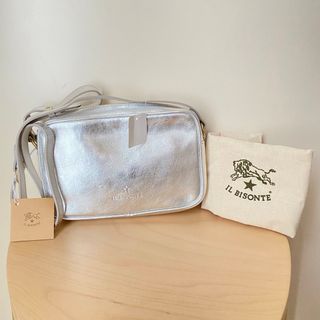 【IL BISONTE】イルビゾンテ ショルダーバッグ シルバー (新品)