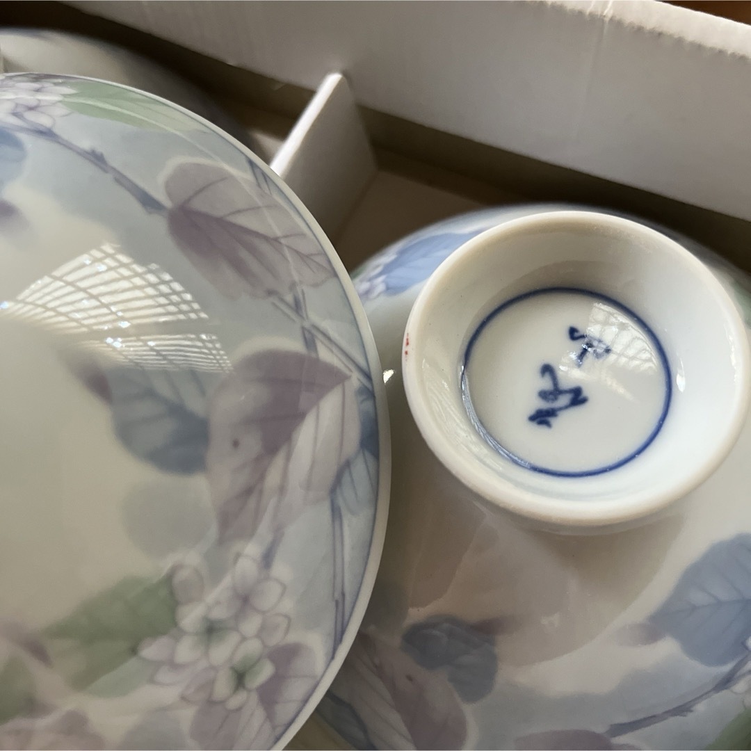 茶碗　5客　紫陽花 インテリア/住まい/日用品のキッチン/食器(食器)の商品写真