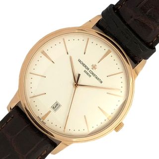 ヴァシュロンコンスタンタン(VACHERON CONSTANTIN)の　ヴァシュロン・コンスタンタン VACHERON CONSTANTIN パトリモニー 85180/000R-9248 シルバー  K18PG/クロコダイルレザー 自動巻き メンズ 腕時計(その他)