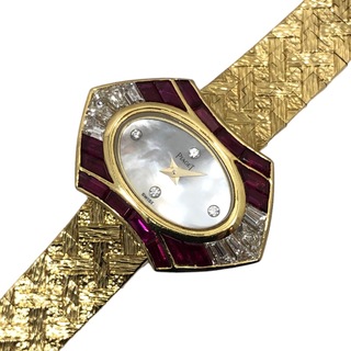 ピアジェ(PIAGET)の　ピアジェ PIAGET ダンサー ホワイトシェル 45014 ホワイト K18YG 手巻き レディース 腕時計(腕時計)