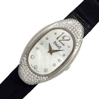 ピアジェ(PIAGET)の　ピアジェ PIAGET ライムライト ホワイトシェル P10002 ホワイト  K18WG クオーツ レディース 腕時計(腕時計)