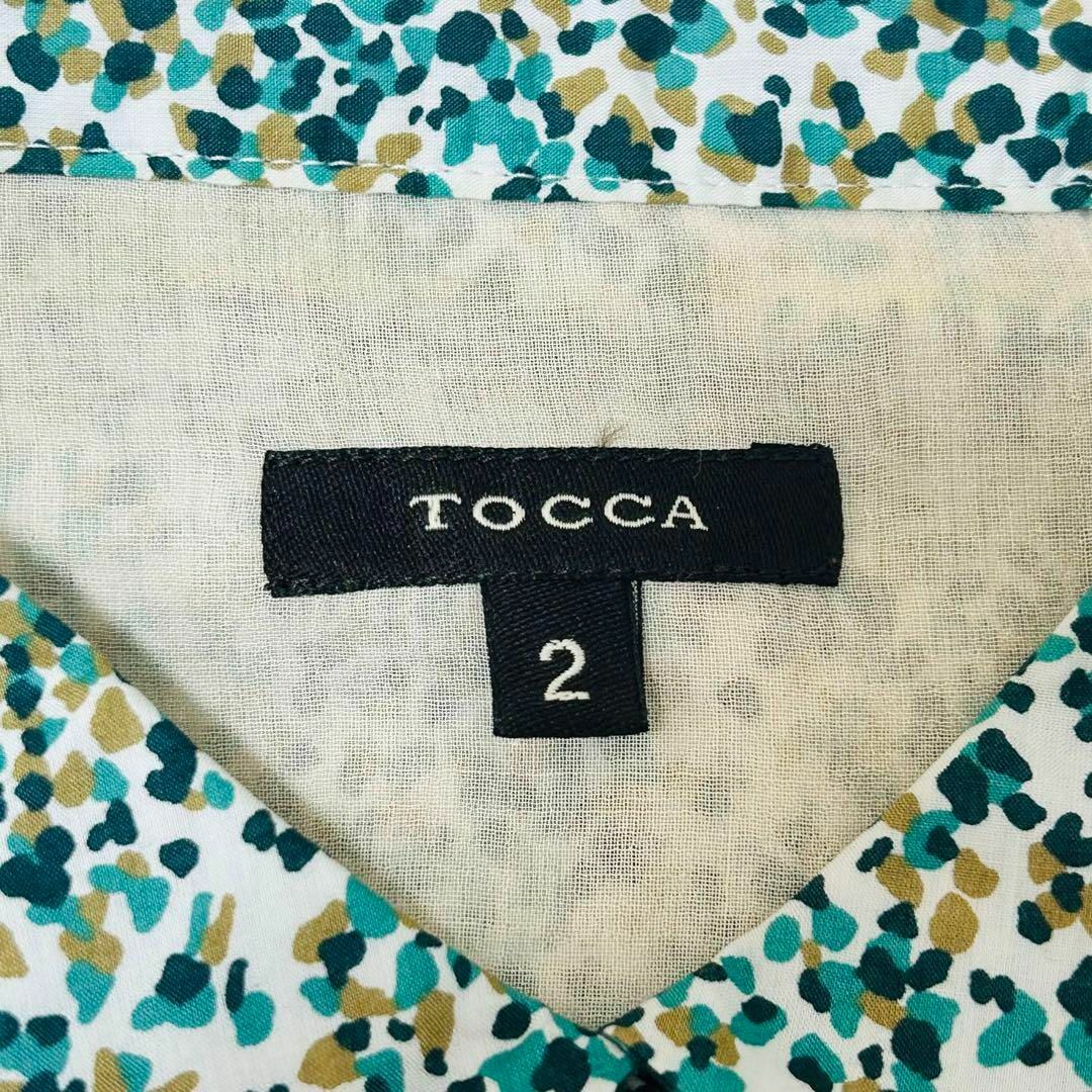 TOCCA(トッカ)のトッカ TOCCA 総柄 ワンピース レディース サイズ2 花柄 グリーン 緑 レディースのワンピース(ひざ丈ワンピース)の商品写真