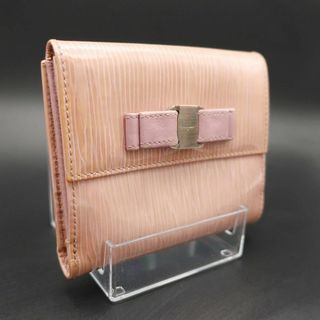 Ferragamo - 正規品 フェラガモ Ferragamo 三つ折り財布 ヴァラリボン ピンク レア