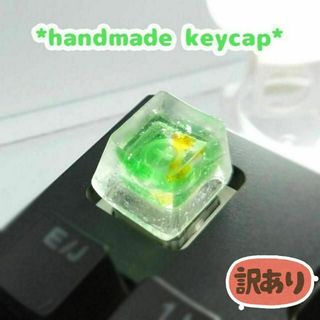 自作キーキャップ　琉球ガラス　フォレストグリーン②　キートップ　keycaps(PC周辺機器)