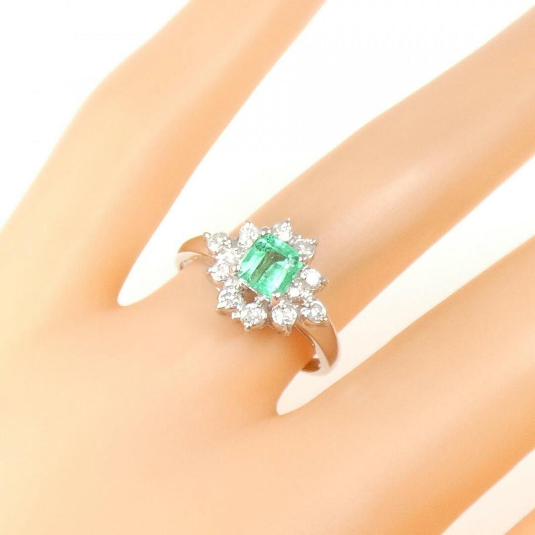 PT エメラルド リング 0.56CT レディースのアクセサリー(リング(指輪))の商品写真