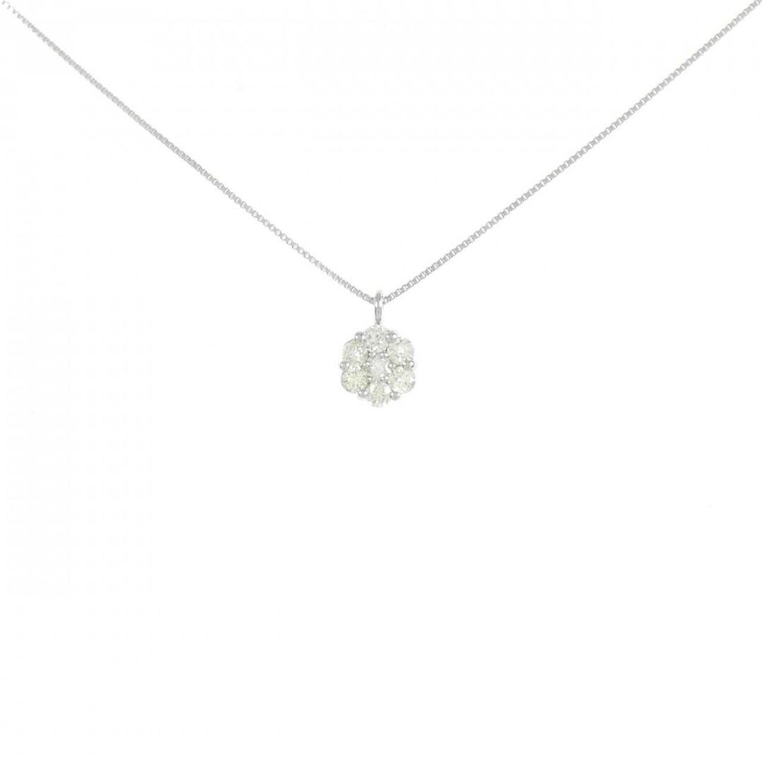 【新品】PT フラワー ダイヤモンド ネックレス 0.15CT レディースのアクセサリー(ネックレス)の商品写真