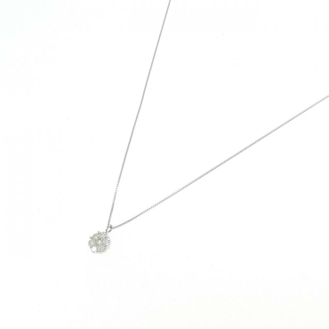【新品】PT フラワー ダイヤモンド ネックレス 0.15CT レディースのアクセサリー(ネックレス)の商品写真