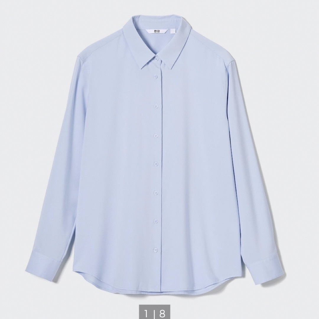 UNIQLO(ユニクロ)のUNIQLO レーヨンブラウス（長袖） レディースのトップス(シャツ/ブラウス(長袖/七分))の商品写真