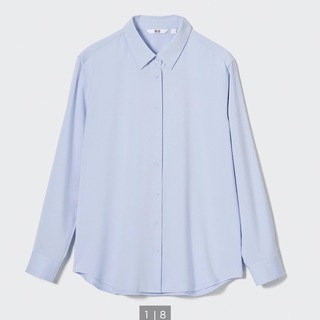 ユニクロ(UNIQLO)のUNIQLO レーヨンブラウス（長袖）(シャツ/ブラウス(長袖/七分))