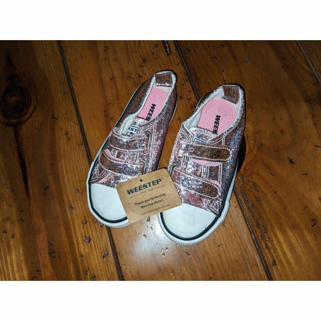 新品 ピンク 14cm 子供靴 スニーカー シューズ 靴 キッズ キッズ/ベビー/マタニティのベビー靴/シューズ(~14cm)(スニーカー)の商品写真