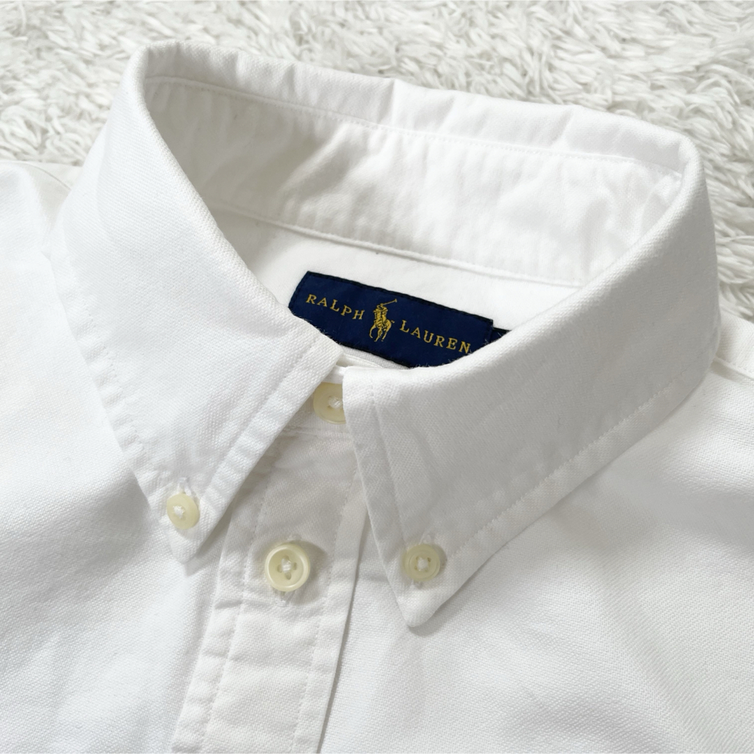 POLO RALPH LAUREN(ポロラルフローレン)のポロラルフローレン　現行タグ　ポニー刺繍　ホワイト　コットンボタンダウンシャツ レディースのトップス(シャツ/ブラウス(長袖/七分))の商品写真