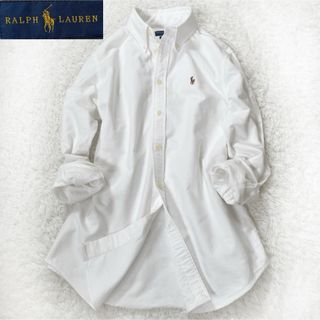 ポロラルフローレン(POLO RALPH LAUREN)のポロラルフローレン　現行タグ　ポニー刺繍　ホワイト　コットンボタンダウンシャツ(シャツ/ブラウス(長袖/七分))