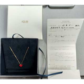 アーカー(AHKAH)のAHKAH　アーカー　血赤珊瑚　K18YG ティランハートネックレス(ネックレス)