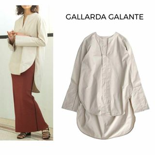 GALLARDA GALANTE - ガリャルダガランテ＊ドレスチュニックシャツ　スキッパー　コットン　ベージュ