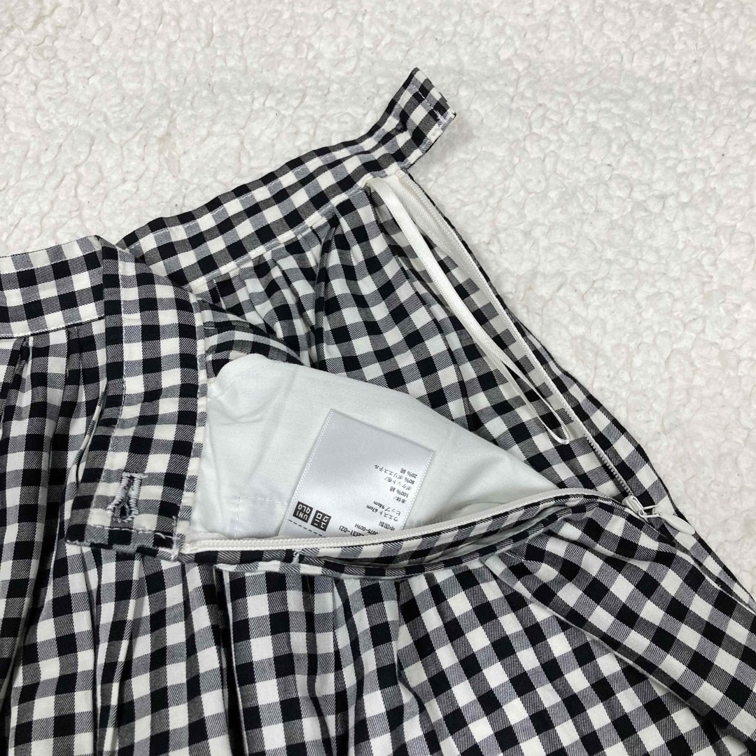 UNIQLO(ユニクロ)のユニクロ　イネス ギンガムチェック　フレアスカート　Lサイズ レディースのスカート(ロングスカート)の商品写真