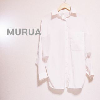 MURUA ムルーア　ブラウス　白　ホワイト　シースルー　レディース　羽織り