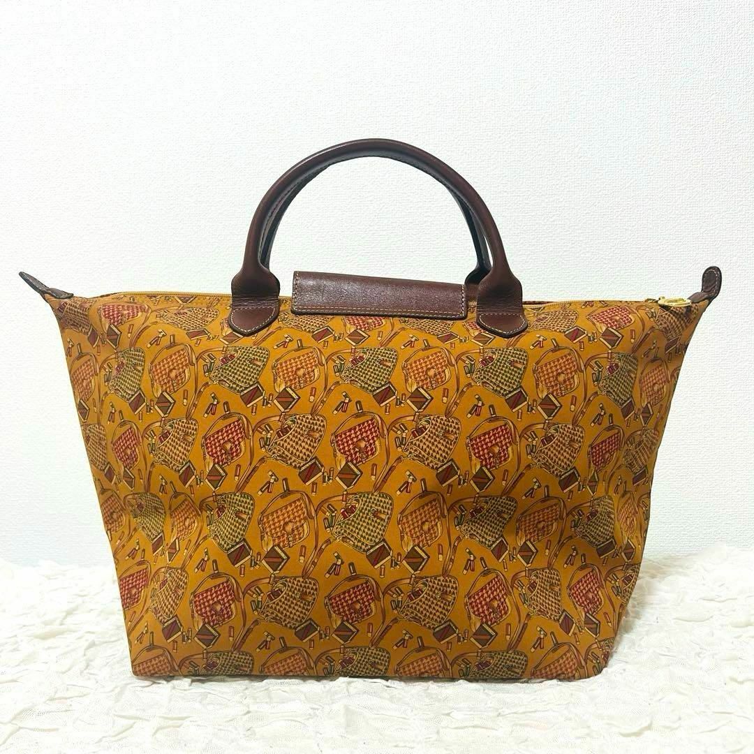 LONGCHAMP(ロンシャン)の【美品】ロンシャン LONGCHAMP 舟形トートバッグ プリアージュ 総柄 レディースのバッグ(トートバッグ)の商品写真