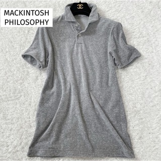 マッキントッシュフィロソフィー(MACKINTOSH PHILOSOPHY)のMACKINTOSH PHILOSOPHY パイル　ポロシャツ　ロゴボタン(ポロシャツ)