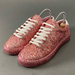 3d21 SAINT LAURENT サンローラン グリッター スニーカー 36 ピンク スパンコール ラメ シューズ イタリア製