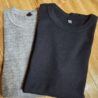 UNIQLOユニクロ ワッフルTシャツ2枚セット