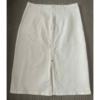 白 スカート(ひざ丈スカート)