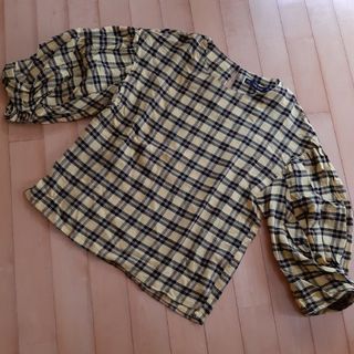 ザラ(ZARA)のZARA BASICチェックブラウス·S(シャツ/ブラウス(長袖/七分))