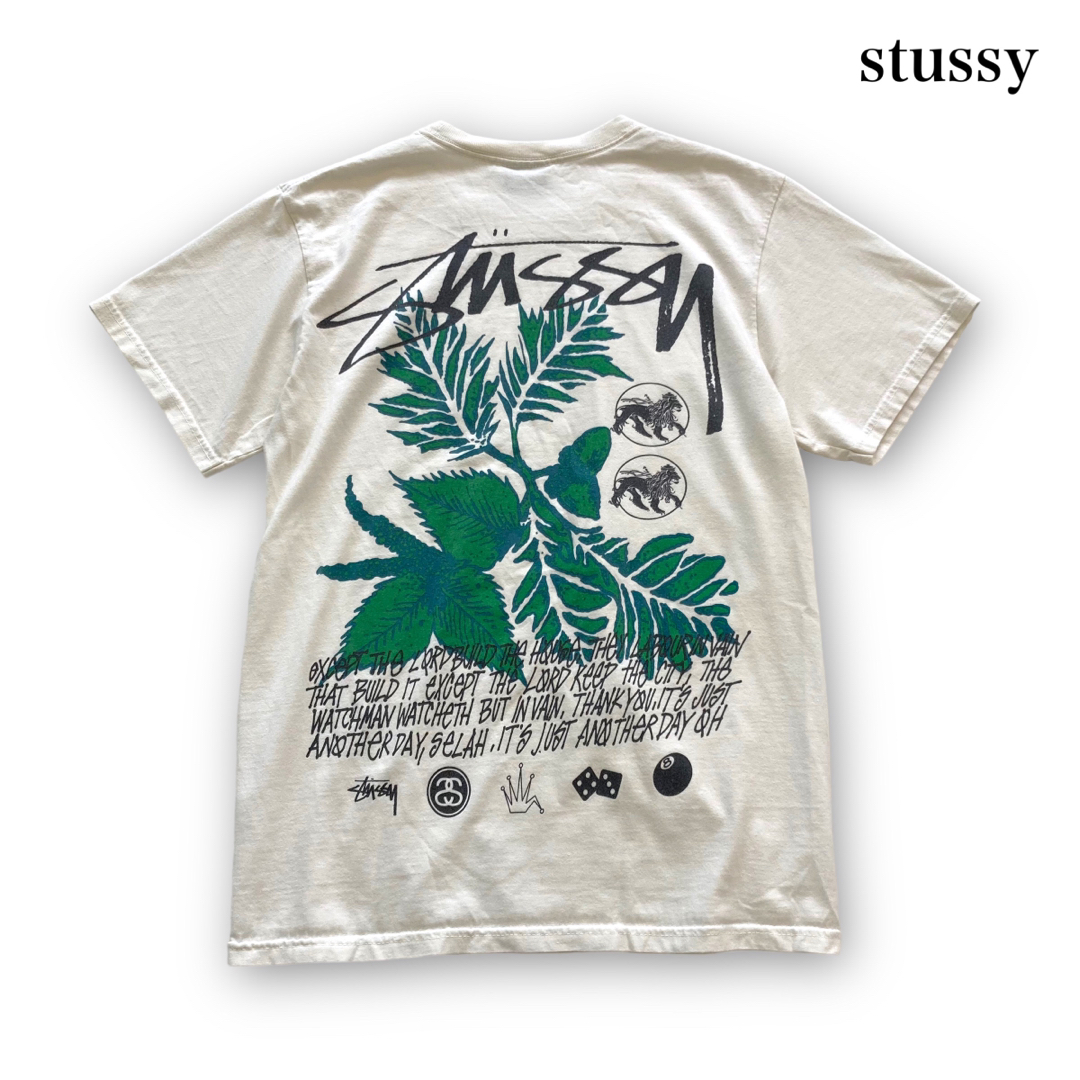 STUSSY(ステューシー)の【stussy】ステューシー 半袖Tシャツ リーフ柄バックプリント 8ボール メンズのトップス(Tシャツ/カットソー(半袖/袖なし))の商品写真