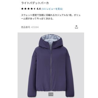 ユニクロ(UNIQLO)のユニクロ ライトパデットパーカー L(その他)