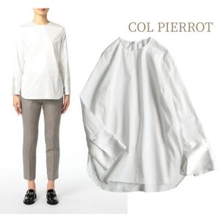 col pierrot for estnation  サテンコンビシャツ