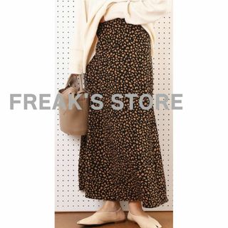 フリークスストア(FREAK'S STORE)のFREAK'S STORE フリークスストア　ロングスカート　レオパード　黒　茶(ロングスカート)