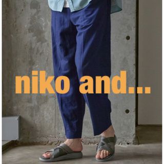 niko and... - niko and... ニコアンド レーヨンリネンコットンサイドベルトパンツ