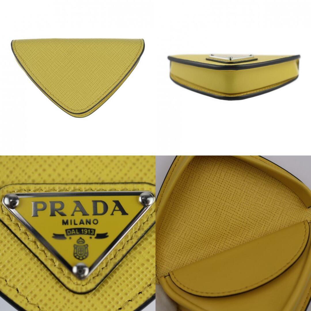 PRADA(プラダ)のPRADA プラダ  小銭入れ  コインケース 2MM004   サフィアーノレザー SOLE イエロー系   三角ロゴ 【本物保証】 レディースのファッション小物(コインケース)の商品写真