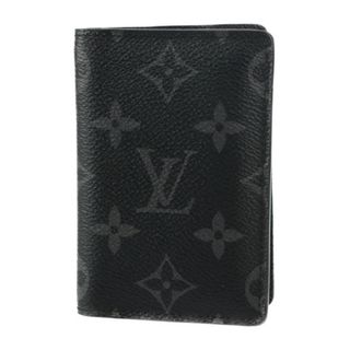 ルイヴィトン(LOUIS VUITTON)のLOUIS VUITTON ルイ ヴィトン  オーガナイザー ドゥ ポッシュ カードケース M61696 モノグラムエクリプス レザー  ブラック グレー  二つ折り 名刺入れ ビトン 【本物保証】(パスケース/IDカードホルダー)