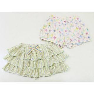 ▲フェフェ/fafa▲130cm キュロットスカート/ショートパンツ/ハーフパンツ/半ズボン/短パン2枚set ピンク系×黄系【中古】【ネット限定】子供 キッズ kids 女の子 春秋冬 bottoms 322132