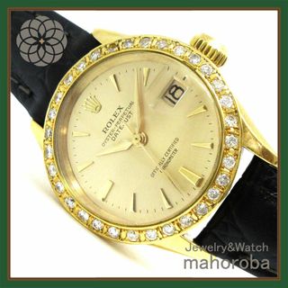 ロレックス(ROLEX)のOH済み☆ROLEX ロレックス 金無垢 デイトジャスト K18 時計 6517(腕時計)