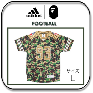 アベイシングエイプ(A BATHING APE)のadidasxBAPE  フットボール ジャージ（半袖）(US)M/ (JP)L(Tシャツ/カットソー(半袖/袖なし))