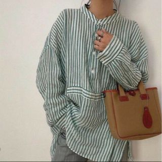 ザラ(ZARA)のzara オーバーサイズリネンブレンドシャツ(シャツ/ブラウス(長袖/七分))