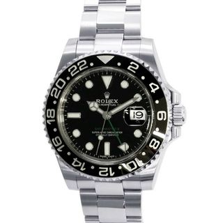 ロレックス(ROLEX)のロレックス GMTマスター2 デイト ランダムシリアル ルーレット 116710LN ROLEX 腕時計 黒文字盤(腕時計(アナログ))