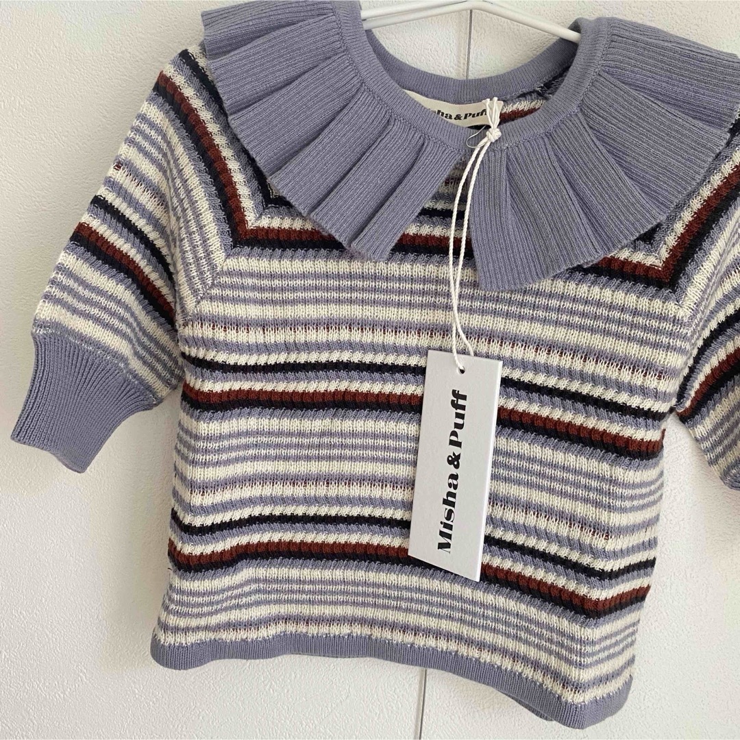 Misha & Puff(ミーシャアンドパフ)のMisha & Puff Stripe Yves Top キッズ/ベビー/マタニティのキッズ服女の子用(90cm~)(Tシャツ/カットソー)の商品写真