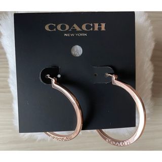 コーチ(COACH)のコーチ COACH フープピアス ピンクゴールド(ピアス)