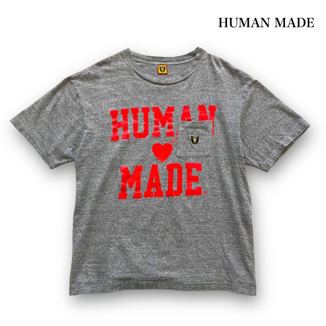 HUMAN MADE(ヒューマンメイド)の【HUMAN MADE】ヒューマンメイド ハートプリント ポケットTシャツ XL メンズのトップス(Tシャツ/カットソー(半袖/袖なし))の商品写真