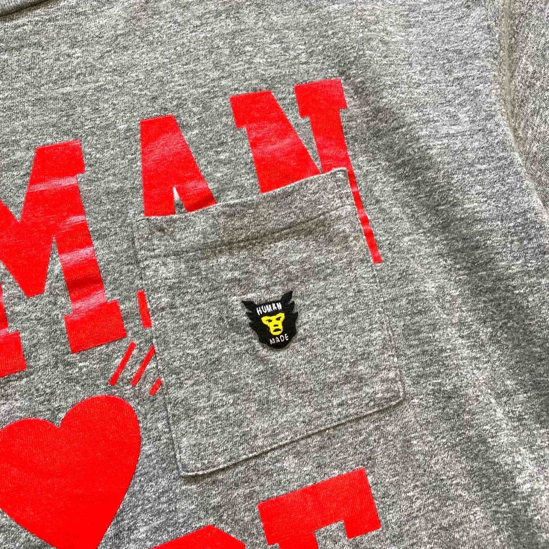 HUMAN MADE(ヒューマンメイド)の【HUMAN MADE】ヒューマンメイド ハートプリント ポケットTシャツ XL メンズのトップス(Tシャツ/カットソー(半袖/袖なし))の商品写真