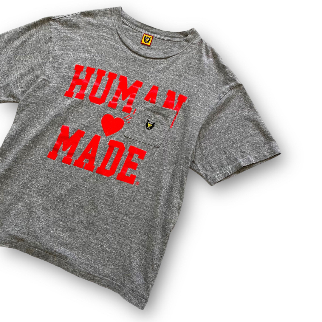 HUMAN MADE(ヒューマンメイド)の【HUMAN MADE】ヒューマンメイド ハートプリント ポケットTシャツ XL メンズのトップス(Tシャツ/カットソー(半袖/袖なし))の商品写真