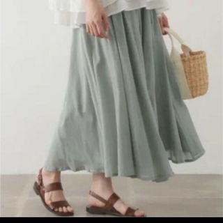 アーバンリサーチ(URBAN RESEARCH)のアーバンリサーチ かぐれ コットンシフォンギャザースカート(ロングスカート)