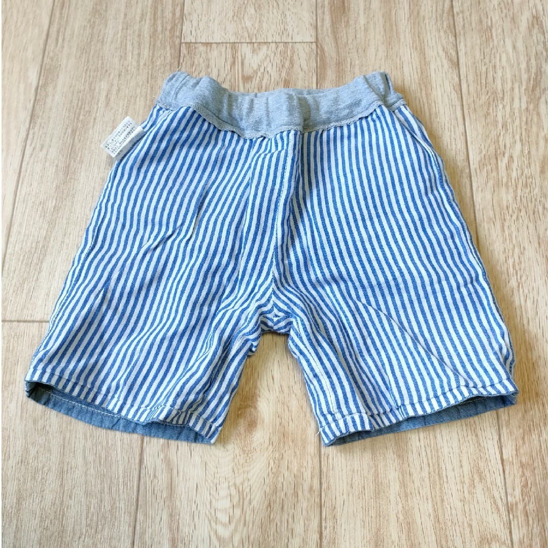 丸高衣料 マリン風デニムハーフパンツ 100cm キッズ/ベビー/マタニティのキッズ服男の子用(90cm~)(パンツ/スパッツ)の商品写真